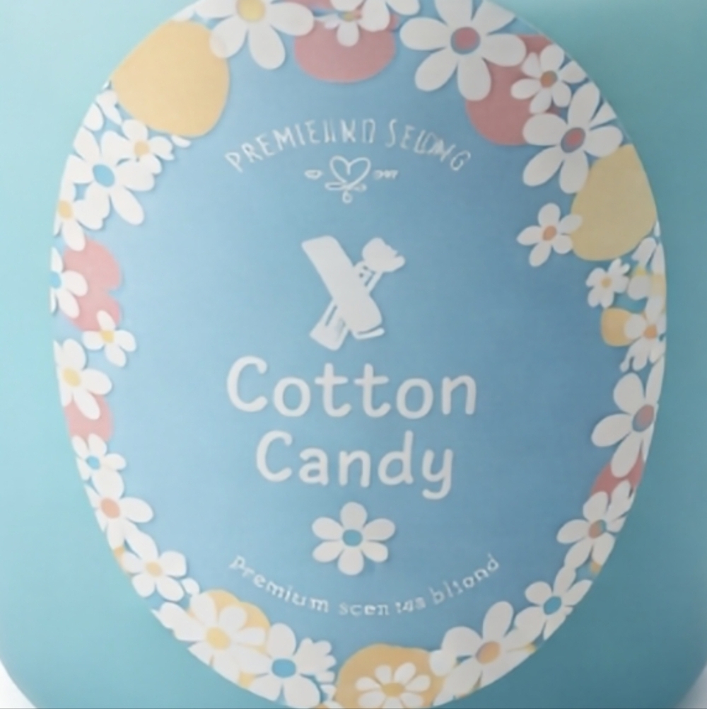 Cotton Candy Scented Candle - Blue - Picture 5 of 5